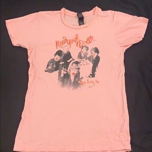 New York Dolls pink Babydoll shirt (Small)